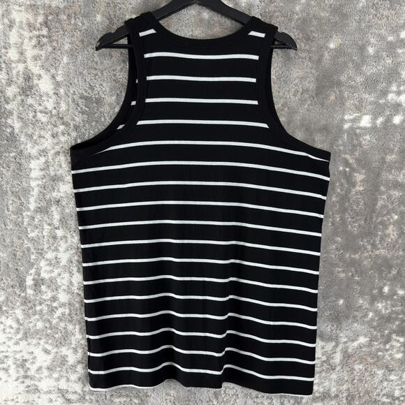 Torrid Plus Sz 4X Rib Knit Stretch Super Soft Tank Top Black Sleeveless Pullover - Picture 3 of 8